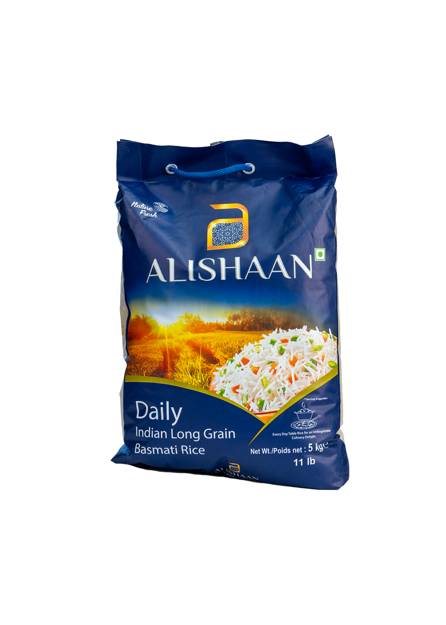 Alishaan Daily Indian long grain basmati rice pack