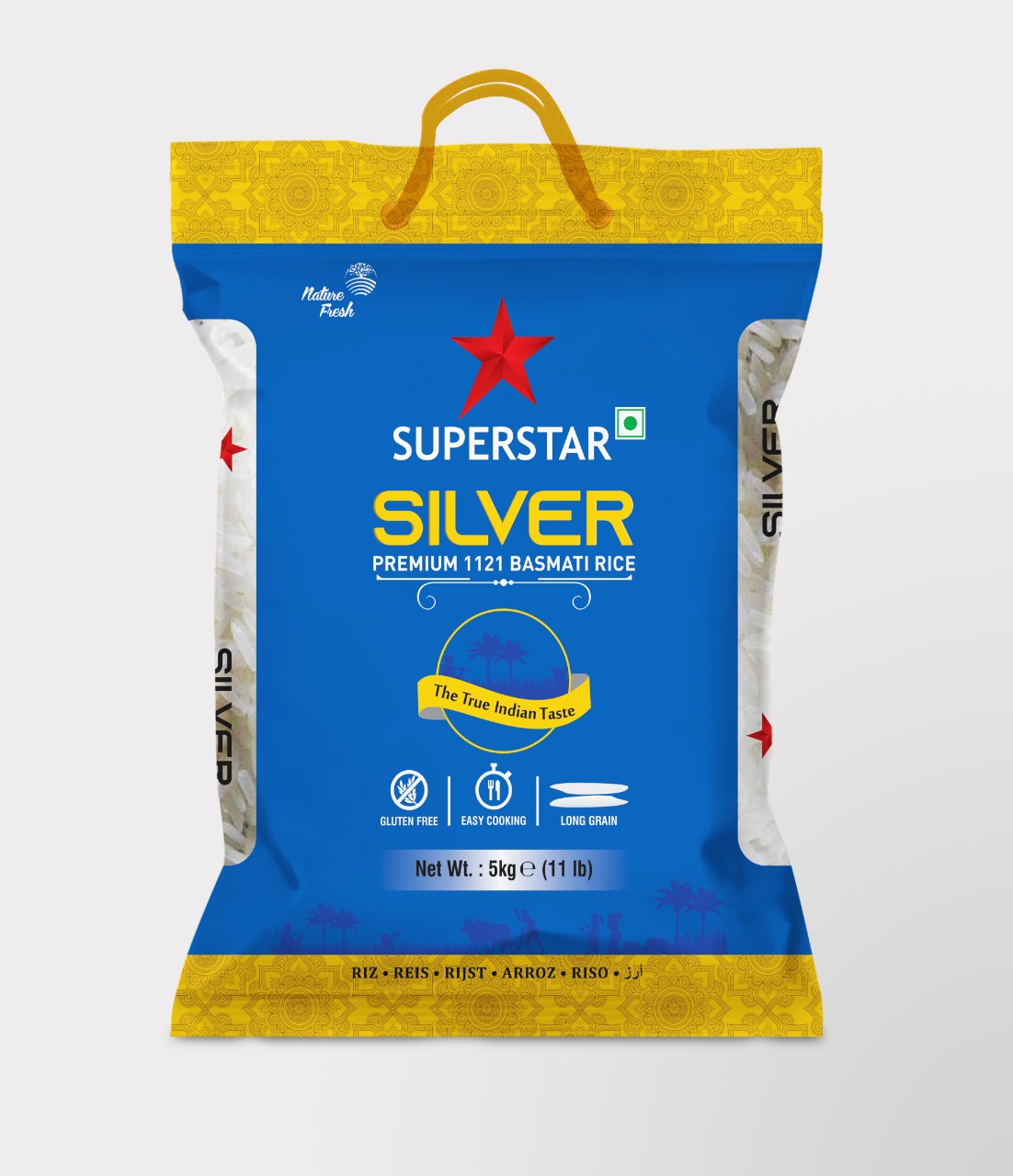 Super Star Silver 5kg basmati rice pack